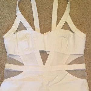 Tight white party dress!